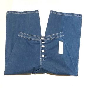 NWT BDG Urban Outfitters Wide Leg High Rise Cropped Denim Jeans Women's 31